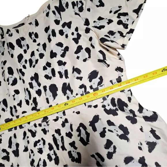*Lafayette 148* New York 💯 SILK Amanda Print Flare Midi Dress Cheetah Womens 16 - Picture 10 of 12